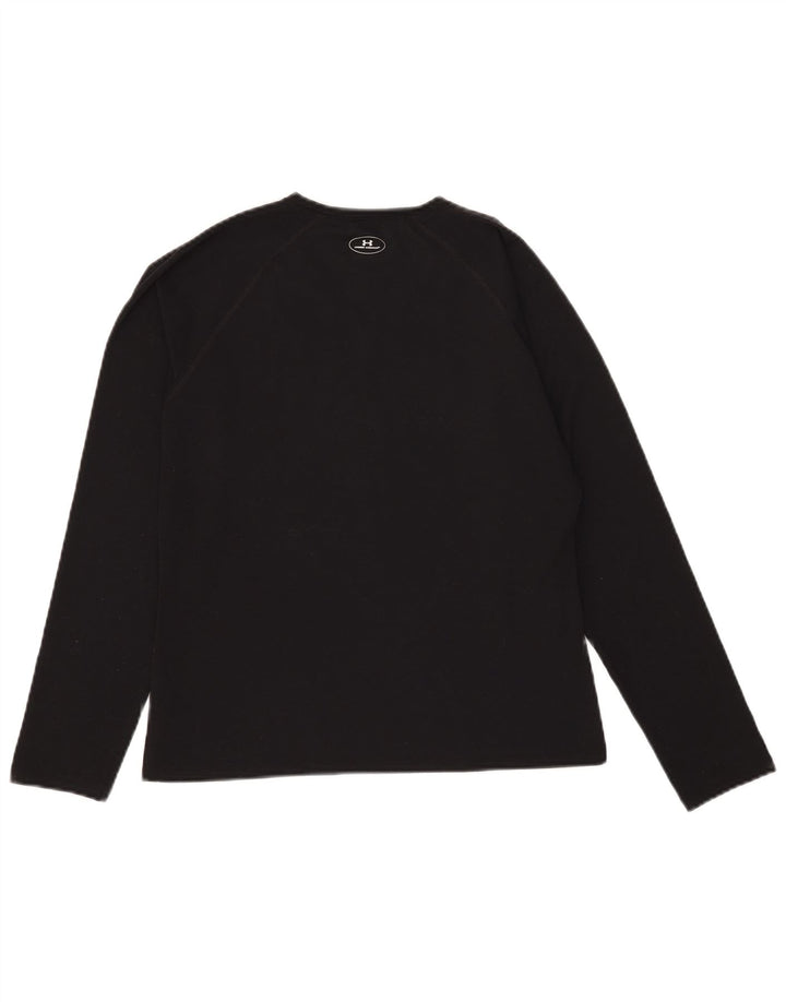 Ženska majica Under Armour dugih rukava UK 12 Srednji crni poliester