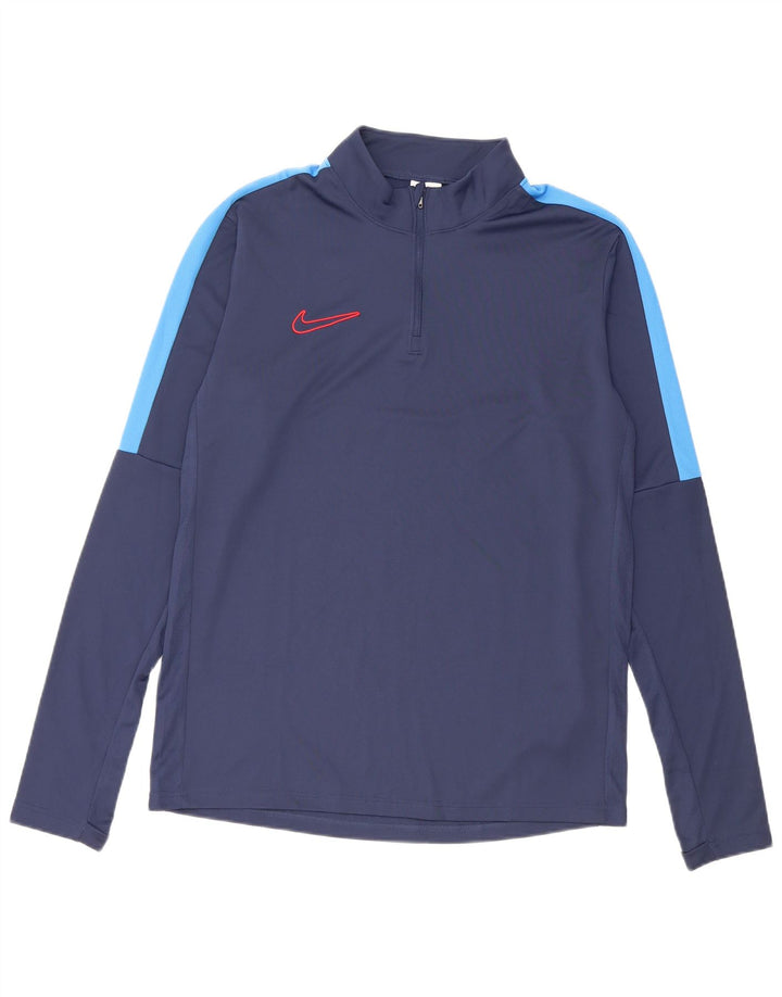 Nike Dri Fit Pulover Top Trenirka srednje tamnoplave boje