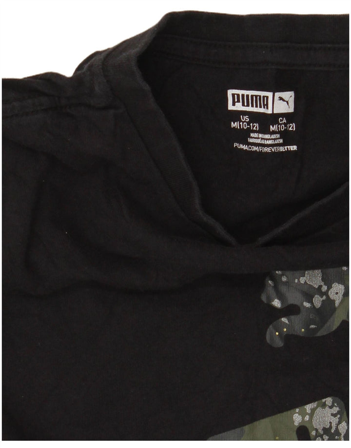 PUMA Boys Graphic T-Shirt Top 10-11 Years srednje crna