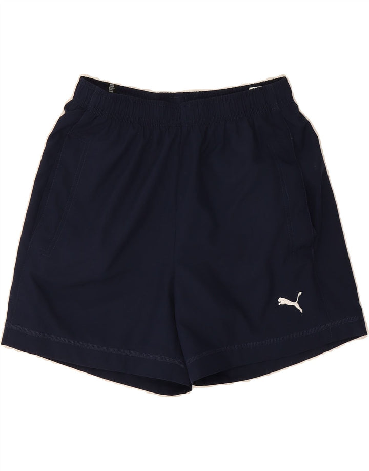 PUMA Womens Sport Shorts UK 10 Small  Navy Blue Polyester Vintage Puma and Second-Hand Puma from Messina Hembry 