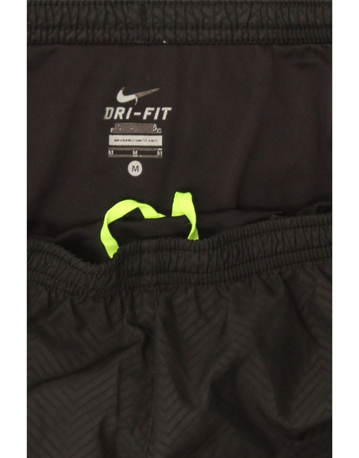 NIKE Ženske Dri Fit Sportske Kratke Hlače UK 14 srednje crne Chevron