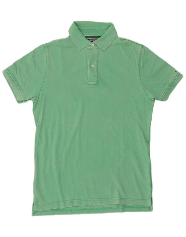Tommy Hilfiger muška uska polo majica srednje zelene boje pamuka