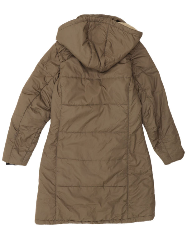 Jack Wolfskin ženski podstavljeni kaput s kapuljačom UK 10 Mali kaki poliester