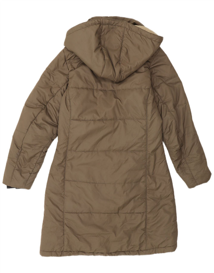 Jack Wolfskin ženski podstavljeni kaput s kapuljačom UK 10 Mali kaki poliester