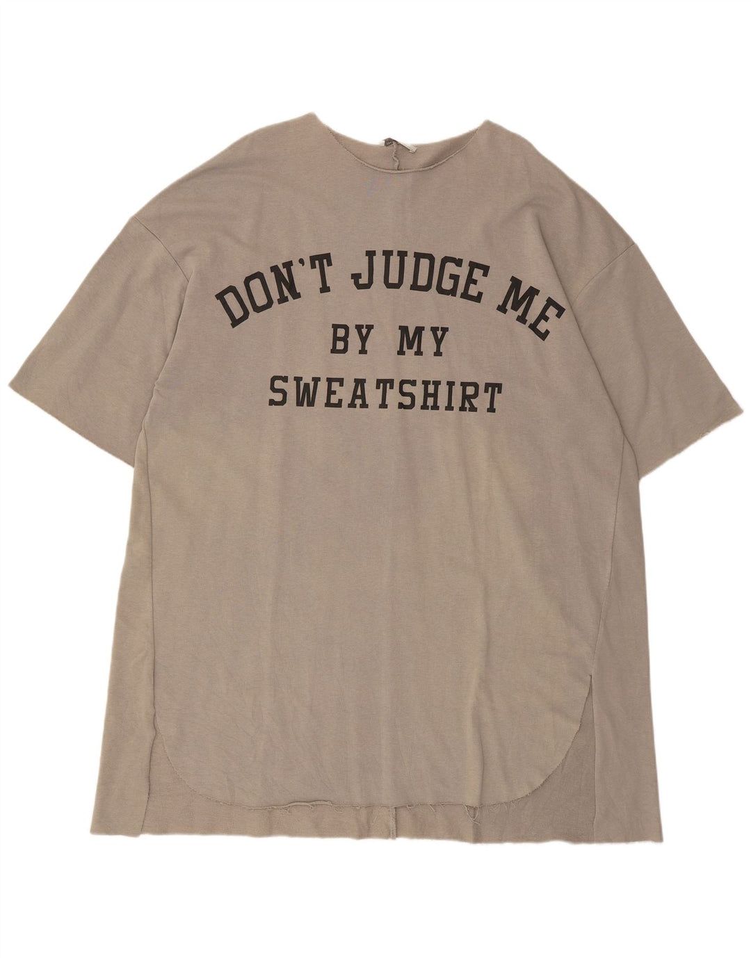 Zara ženska majica kratkih rukava s grafičkim motivima UK 14 srednje sivi pamuk