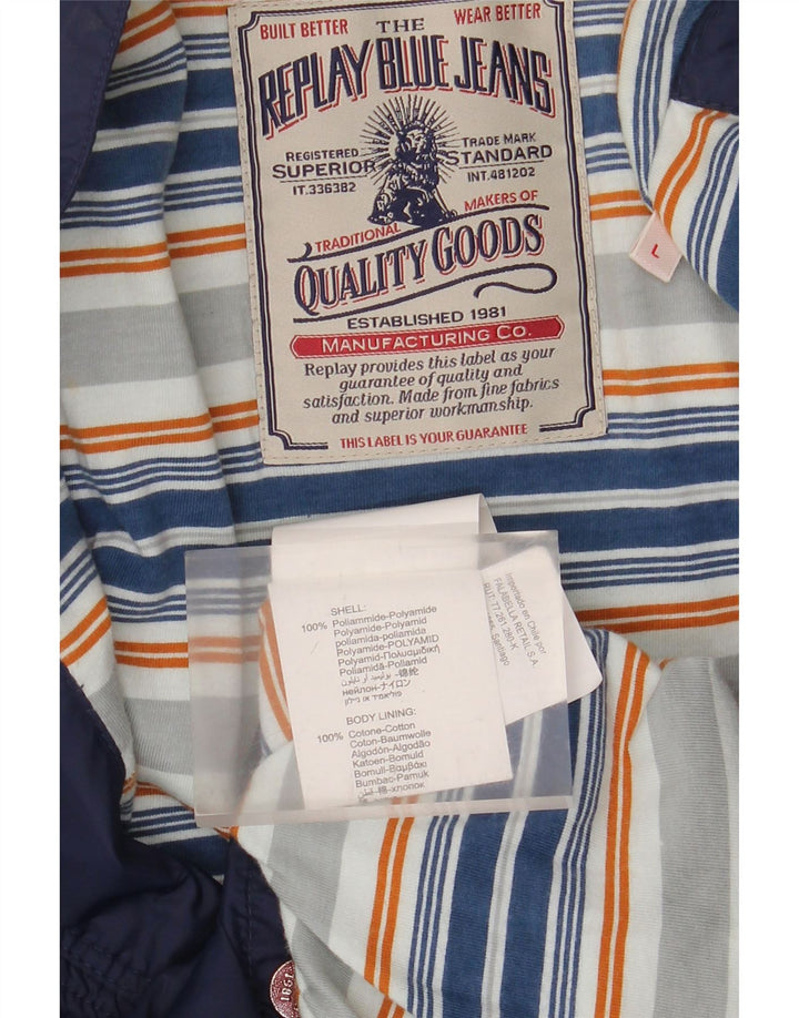 Replay muška bomber jakna UK 40 velika tamnoplava poliamida