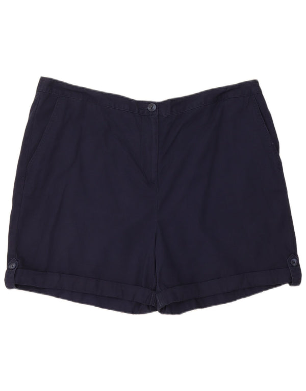Marks & Spencer ženske chino kratke hlače UK 18 XL W36 tamnoplavi pamuk