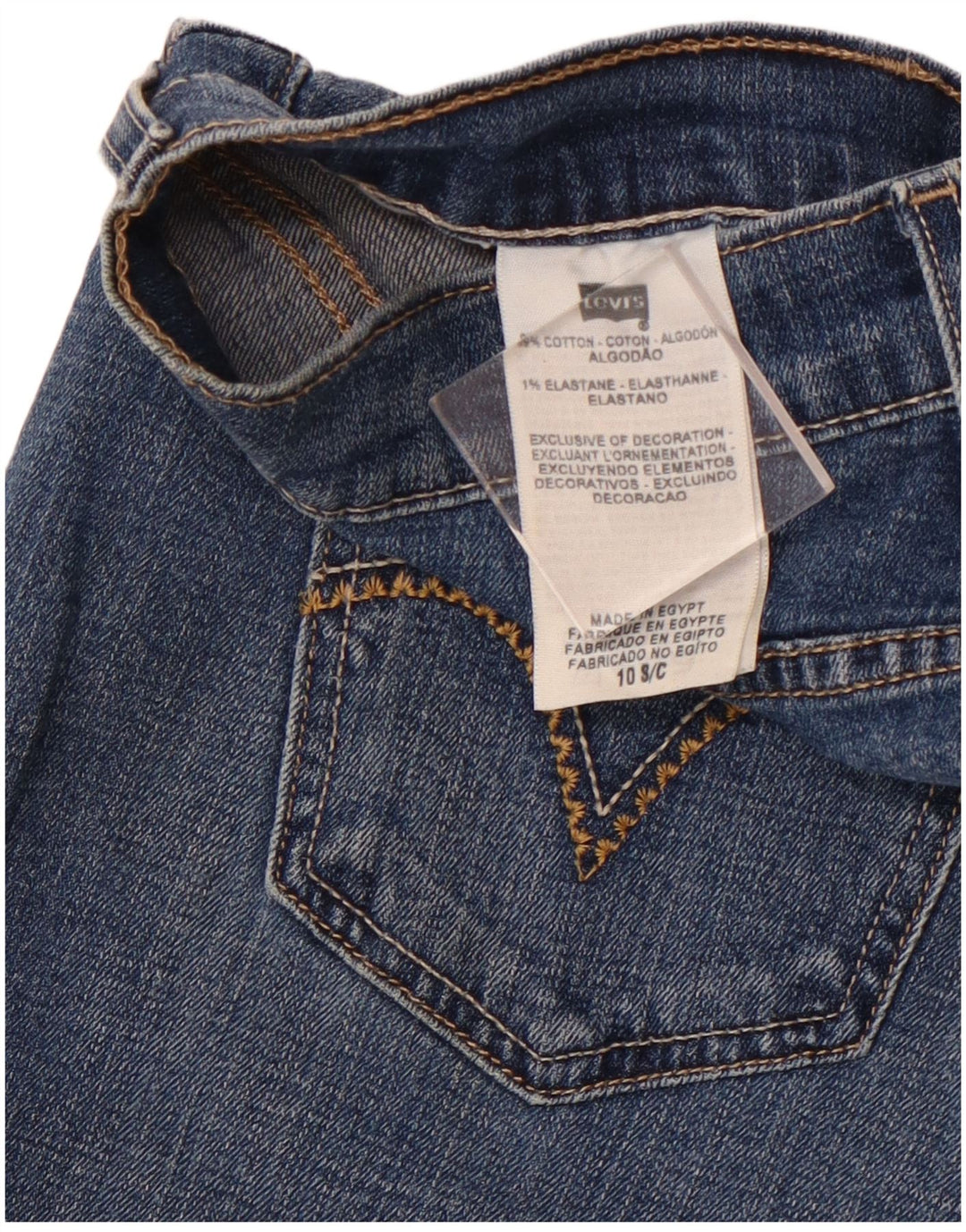 LEVI'S ženske 506 ravne traperice US 10 Large W30 L27 plavi pamuk