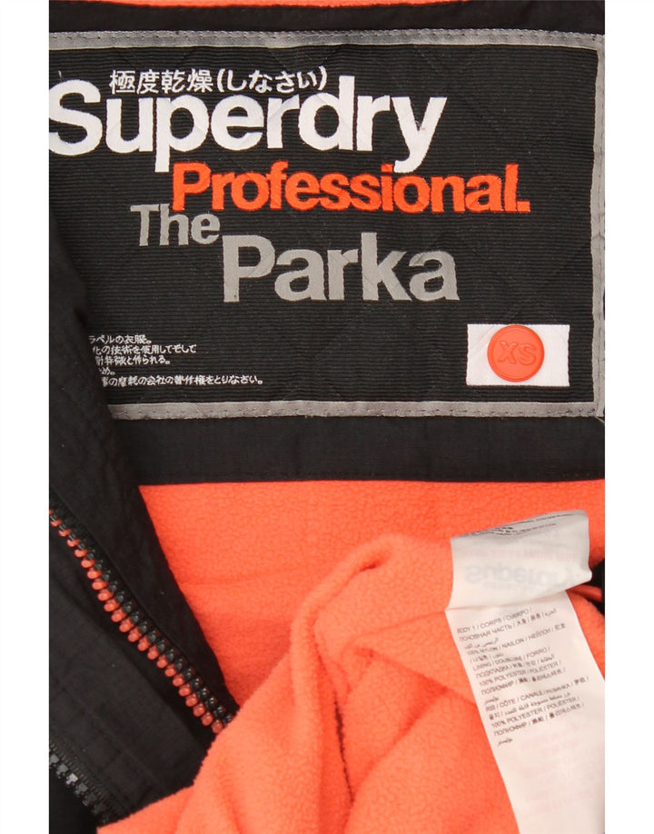 Superdry ženska jakna parka s kapuljačom UK 6 XS crni poliester