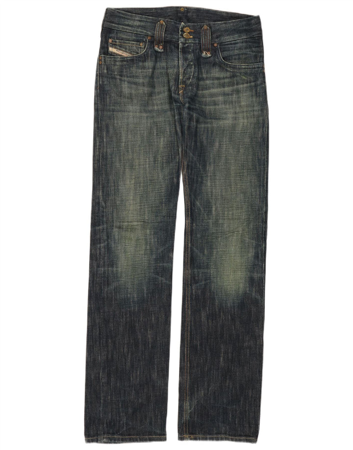 DIESEL Ženske ravne traperice W30 L34 tamnoplavi pamuk