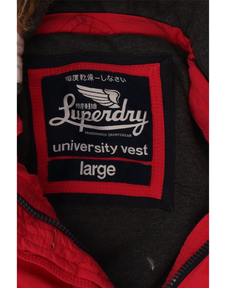 SUPERDRY Ženska podstavljena jakna s kapuljačom UK 16 Veliki ružičasti pamuk