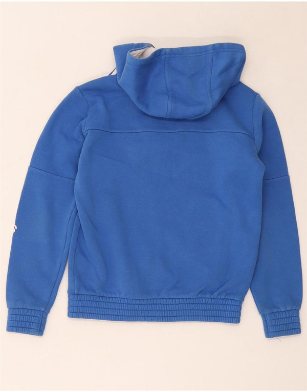 Adidas plavi pamučni pulover s kapuljačom s patentnim zatvaračem za dječake 9-10 godina