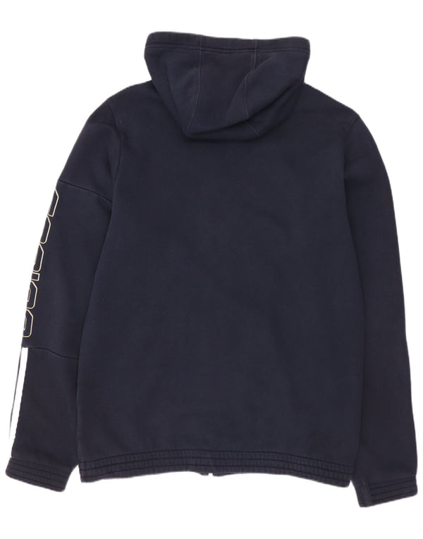 ADIDAS muški pulover s kapuljačom s patentnim zatvaračem, srednje tamnoplavi pamuk