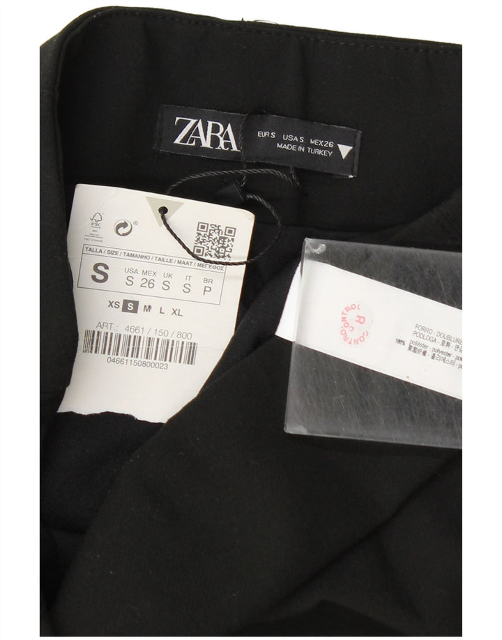 Zara ženska mini suknja mala W26 crni poliester