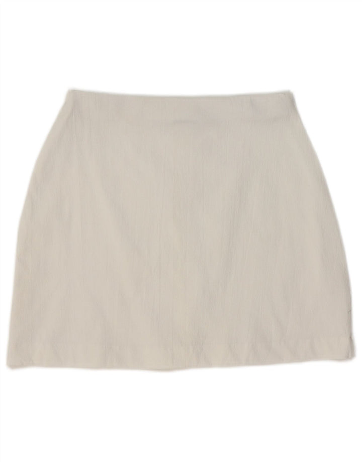 ZARA Womens High Waist Mini Skirt Large W30  White