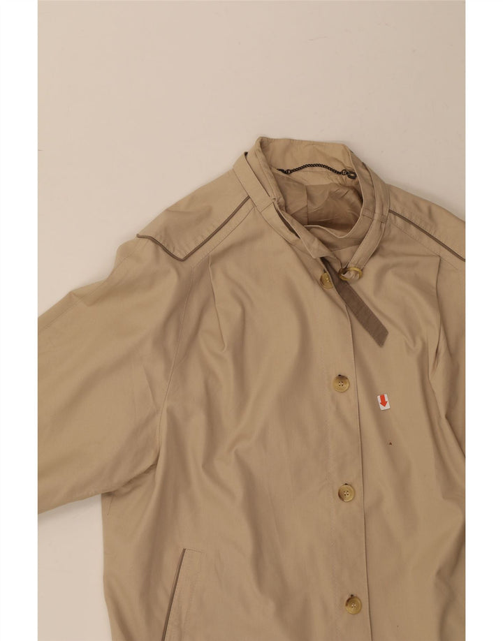 VINTAGE Womens Bomber Jacket EU 46 XL Beige Cotton Vintage Vintage and Second-Hand Vintage from Messina Hembry 