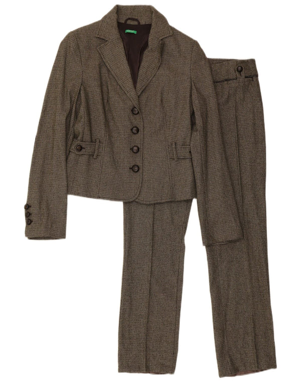 Žensko dvodijelno odijelo Benetton IT 44 srednje W32 L31 zelena houndstooth