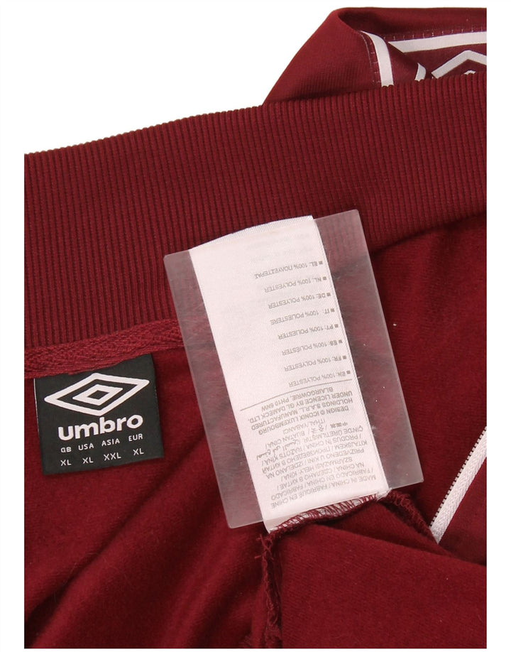 UMBRO muška grafička trenirka, gornja jakna XL bordo poliester