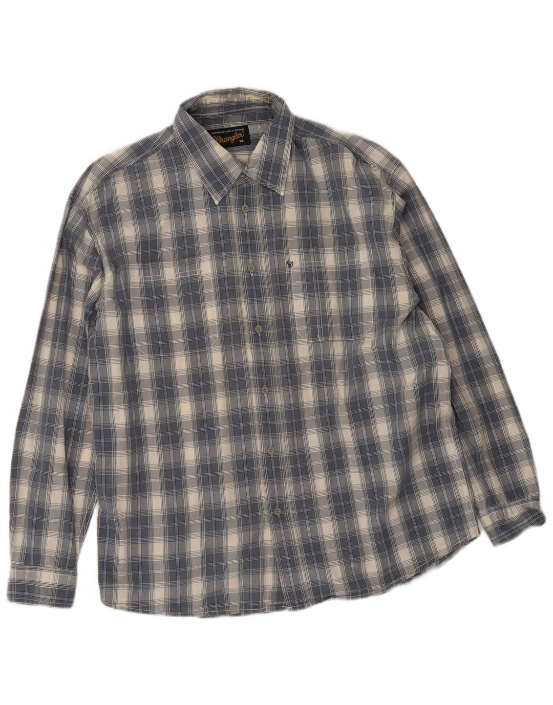 Wrangler muška košulja XL plavi karirani pamuk