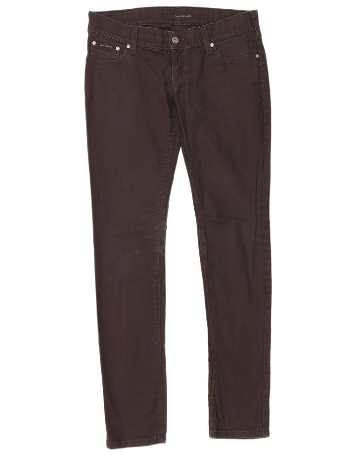 Calvin Klein ženske uske traperice W30 L31 crni pamuk