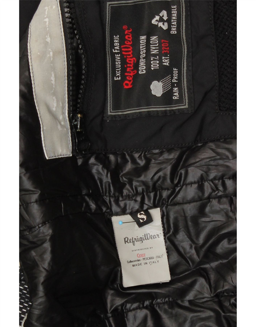 Refrigiwear ženska bomber jakna s kapuljačom UK 10 Mala crna najlonska