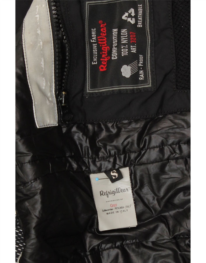Refrigiwear ženska bomber jakna s kapuljačom UK 10 Mala crna najlonska