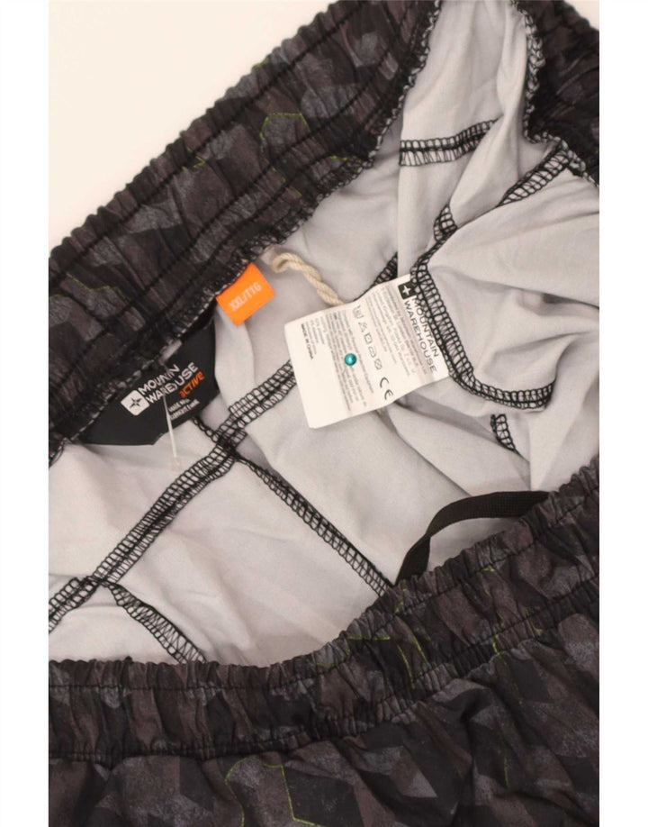 Mountain Warehouse Muške sportske kratke hlače 2XL crni geometrijski poliester