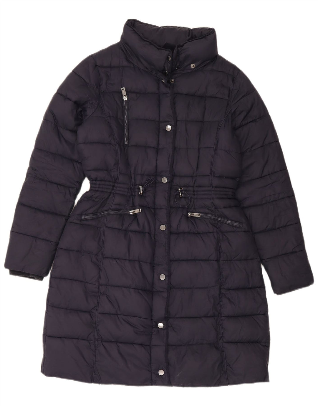 Monsoon ženski podstavljeni kaput UK 14 Srednji tamnoplavi najlon