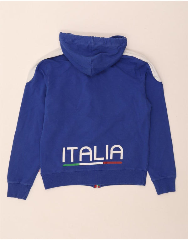 Arena Mens Italia Graphic Zip Hoodie pulover srednje plave boje, pamuk