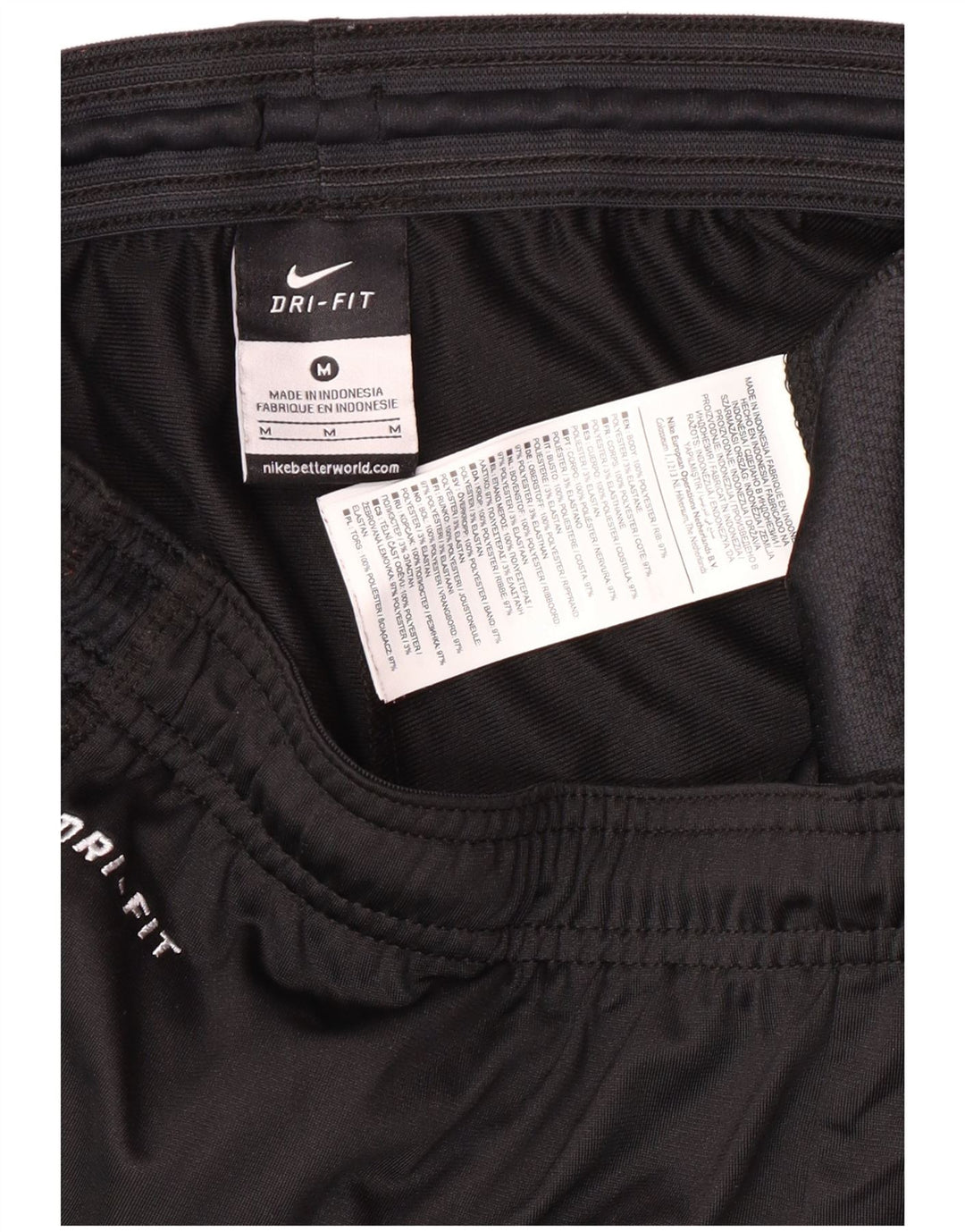 Nike Dri Fit sportske kratke hlače srednje veličine crni poliester