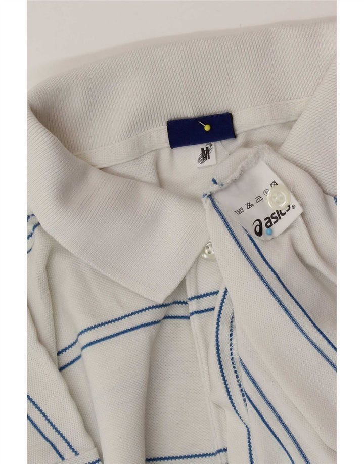 Asics muška polo majica srednje bijele pruge, pamuk