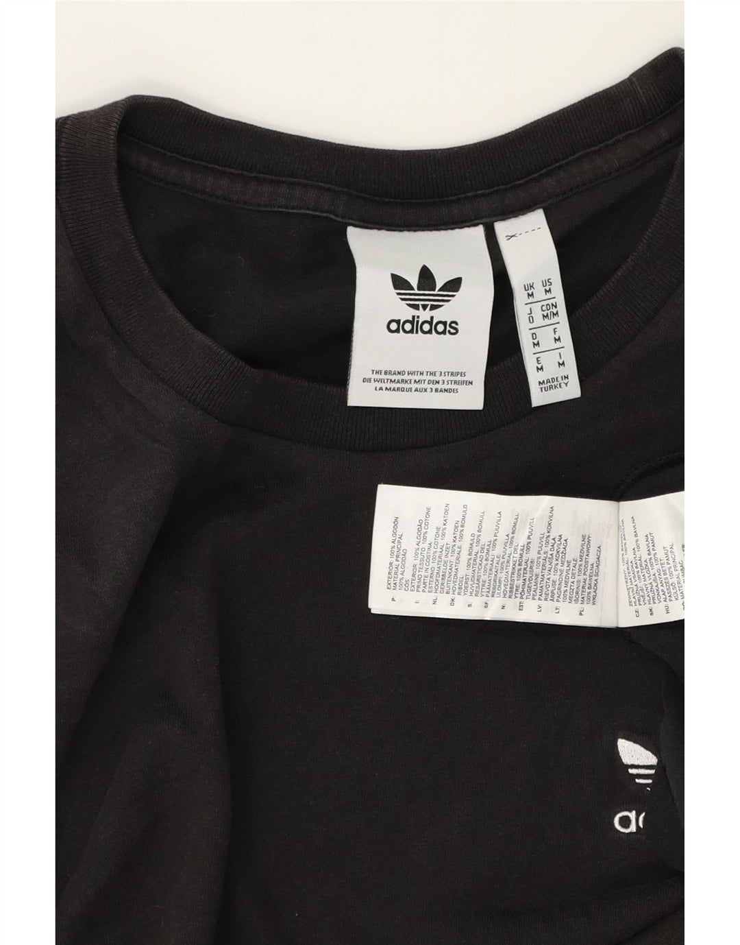 ADIDAS muška majica kratkih rukava Srednji crni pamuk