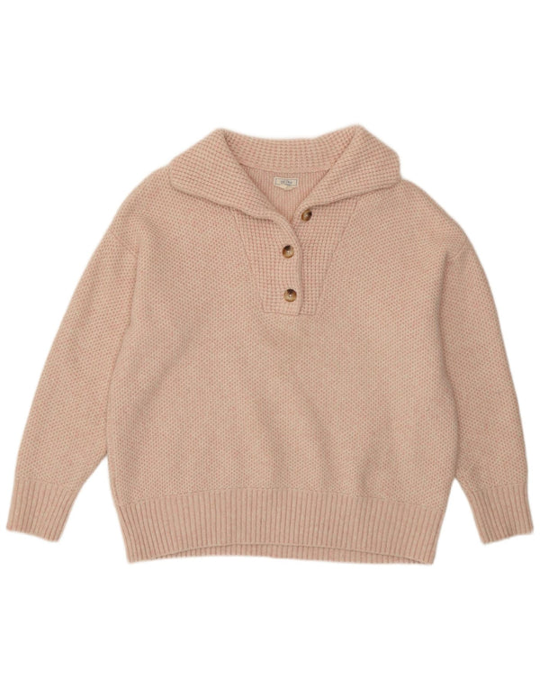 Fat Face ženski džemper s polo izrezom UK 18 XL ružičasti akril