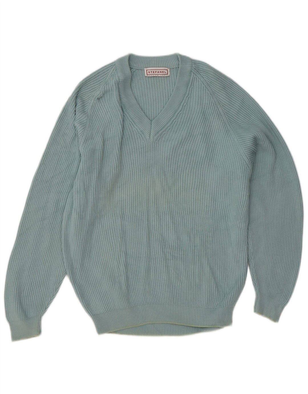 Stefanel Ženski džemper s V-izrezom UK 16 Large Blue