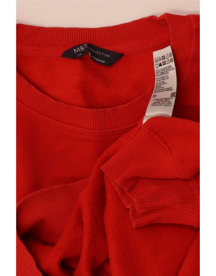 Marks & Spencer Ženska majica s motivima prekomjerne majice UK 14 Velika crvena