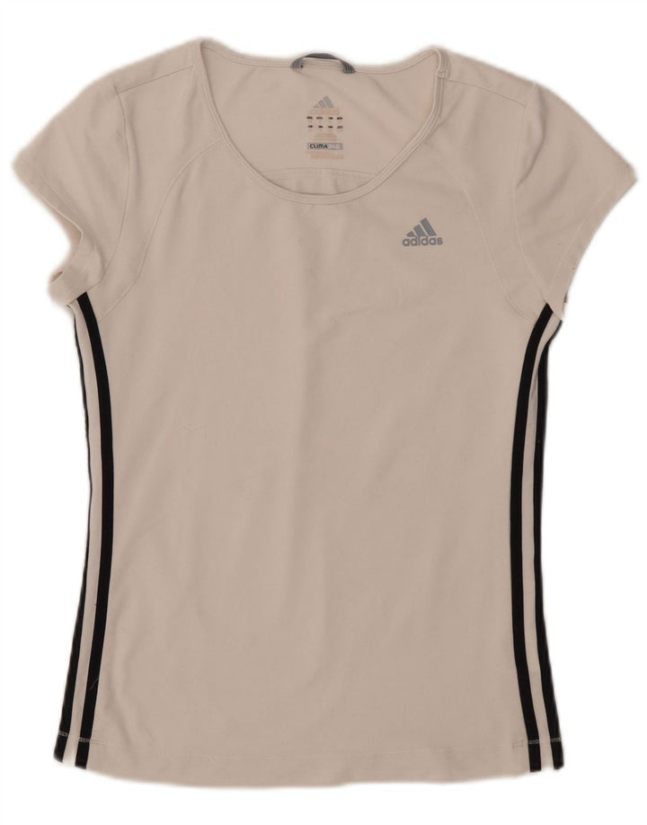Adidas Womens Clima 365 T-Shirt Top UK 10 Small White Polyester