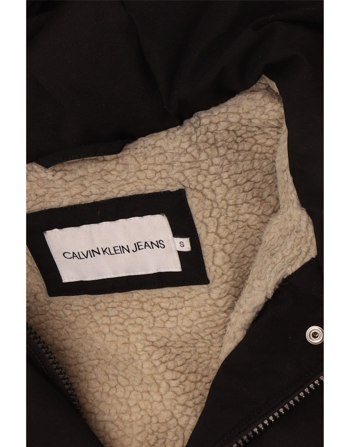 Calvin Klein Jeans ženska oversized Sherpa parka jakna UK 10 mala crna