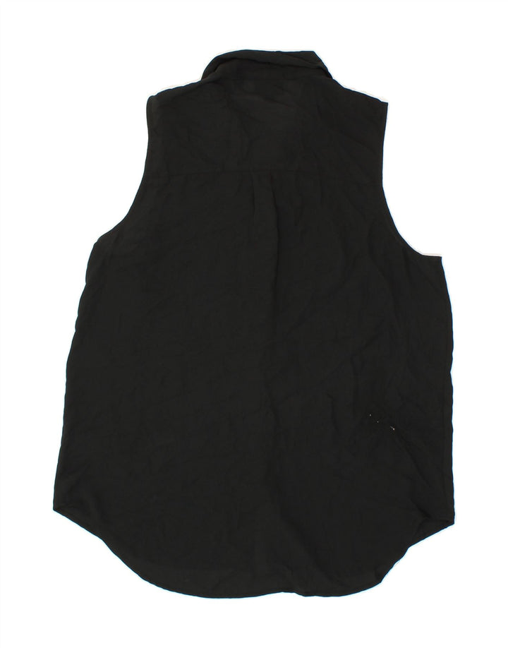 MOSSIMO Womens Sleeveless Shirt UK 14 Large Black Polyester Vintage Mossimo and Second-Hand Mossimo from Messina Hembry 