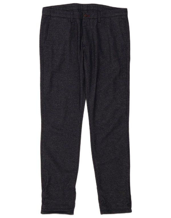 John Barritt muške uske chino hlače IT 50 Large W36 L32 tamnoplave s flekama