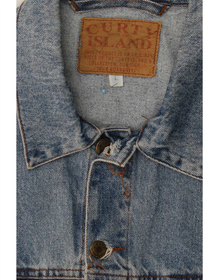 Vintage muška traper jakna UK 40 Large Blue Cotton