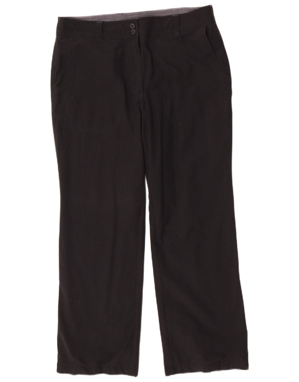 Rohan ženske ravne chino hlače UK 14 Large W34 L29 crni poliester