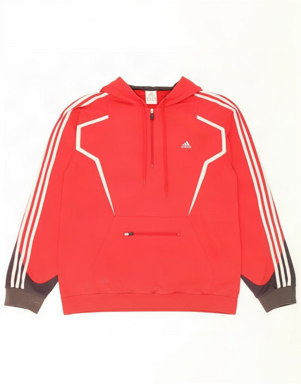 Adidas muška majica s kapuljačom XL, crveni pamuk u boji