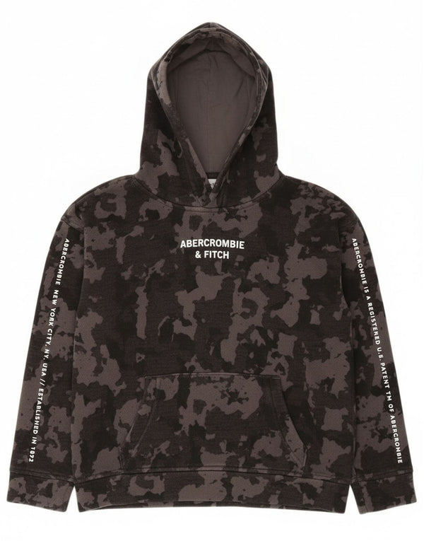 Abercrombie & Fitch Boys Graphic Hoodie Džemper 9-10 godina siva kamuflažna