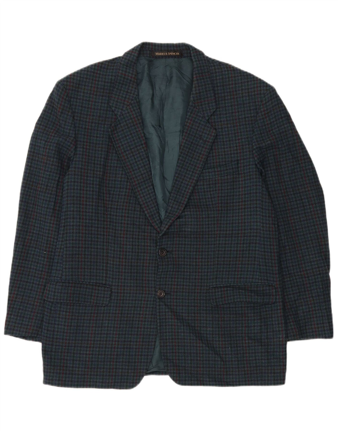 Marks & Spencer muška St. Michael sako jakna UK 44 XL zelena houndstooth