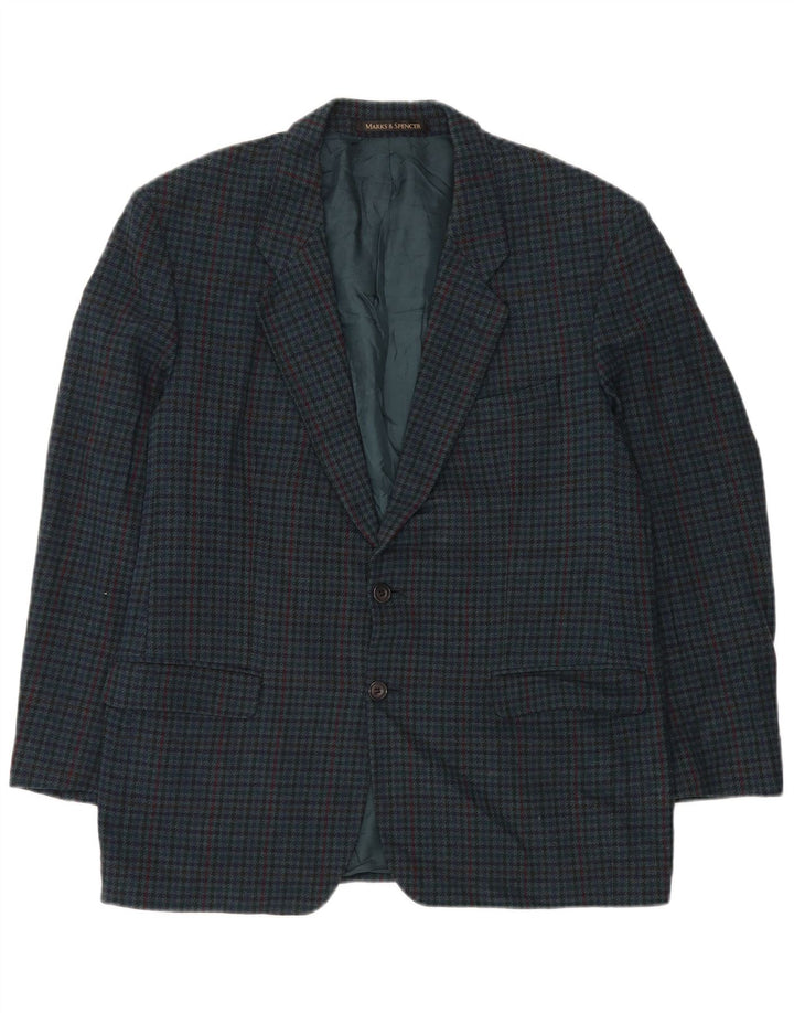 Marks & Spencer muška St. Michael sako jakna UK 44 XL zelena houndstooth
