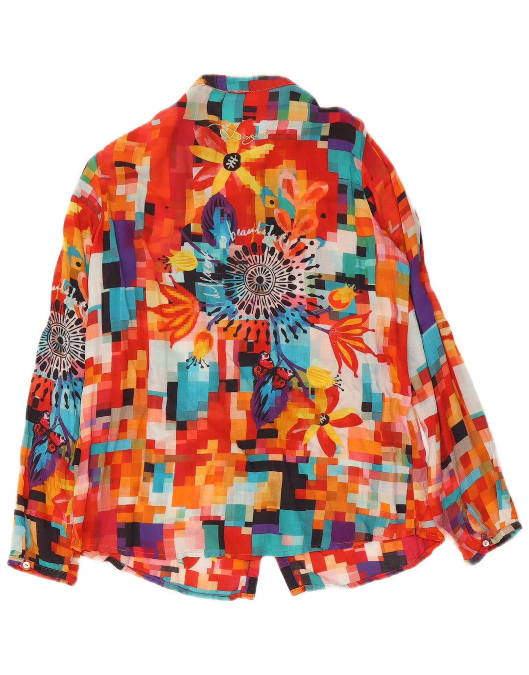Desigual ženska grafička košulja bluza UK 12 srednje raznobojna geometrijska