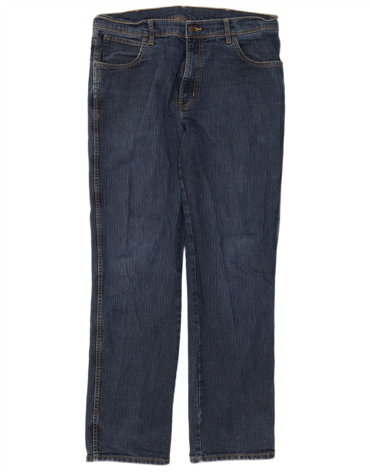 Wrangler muške ravne traperice regularnog kroja W38 L32 plavi pamuk