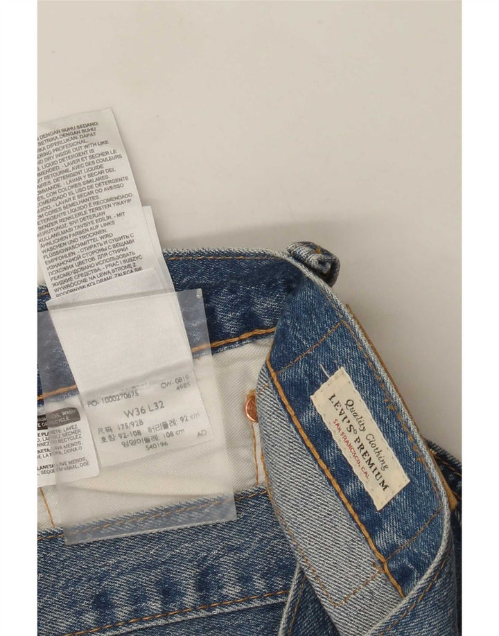 Levi's muške 501 ravne traperice W36 L32 plavi pamuk
