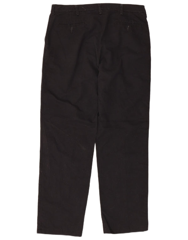 LEE Mens Total Freedom Classic Fit Straight Chino Trousers W36 L32 Black
