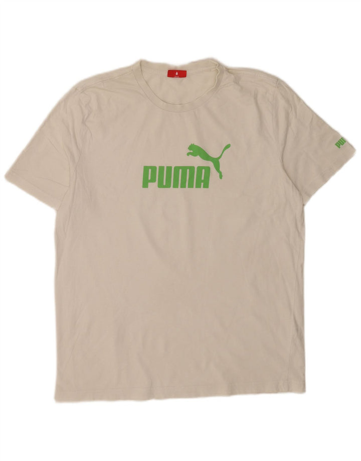Puma muška velika bijela majica s grafičkim motivima